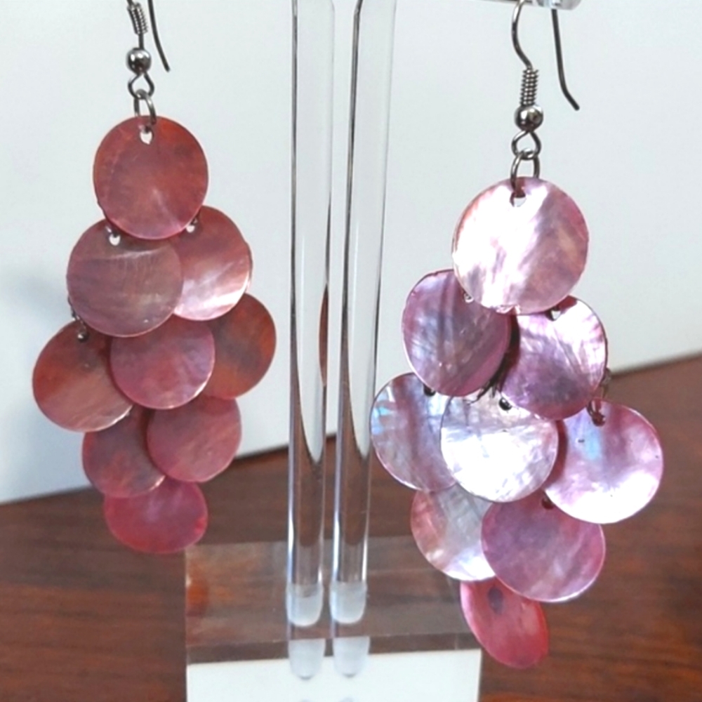 Shell Waterfall Earrings - image 1